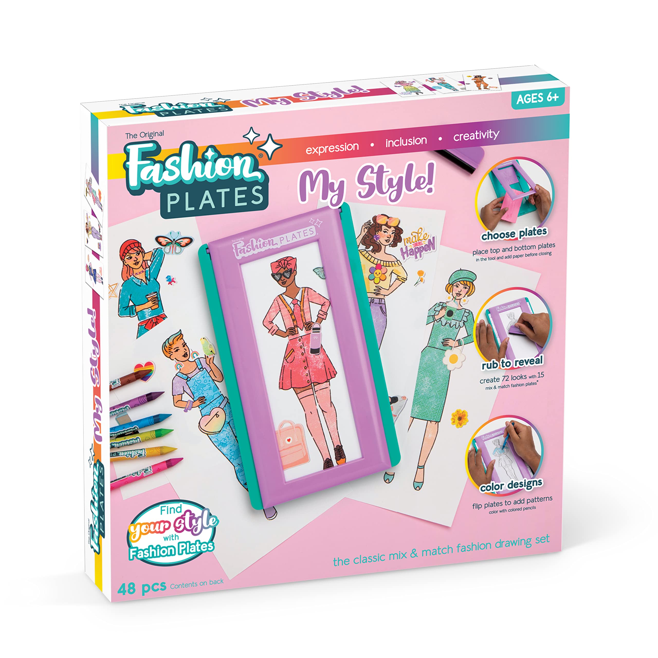 Amazon.com: Fashion Plates My Style – Girls Mix-and-Match Drawing